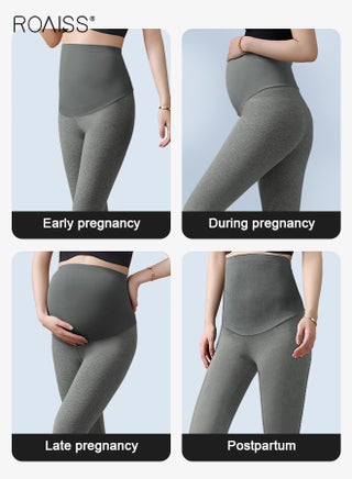 Plus Size Maternity Support Pants Maternity Leggings with Belly Support Relieve Waist Pressure Comfortable and Skin Friendly Fabric with Stretch and Non-Constricting - view 5